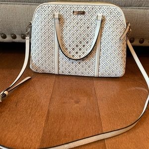 White and Gold Kate Spade Handbag